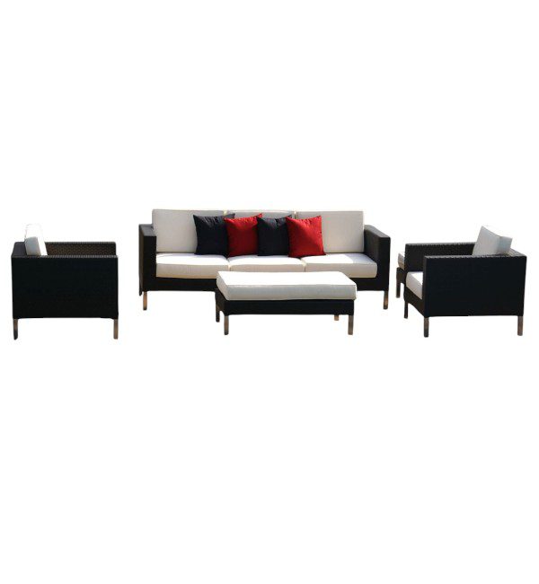 Wicker Outdoor Sofa Set with All-Weather PE Rattan for Garden, Patio, and Resort Use