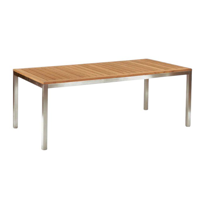Teak Stainless steel mix Siro dining table 210 cm