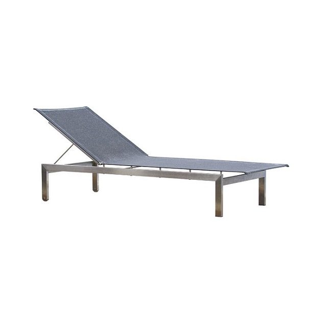Alzette Stainless Steel Flat lounger