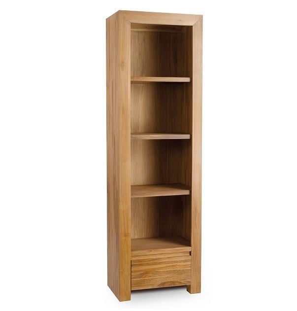 Slim Teak Bookshelf