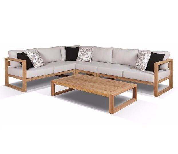 Durban Teak L Shape Sofa