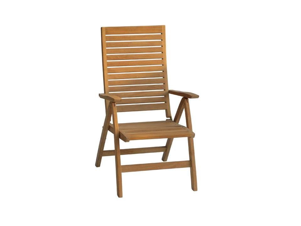 Adjustable Teak Recliner Chair for garden lounging
