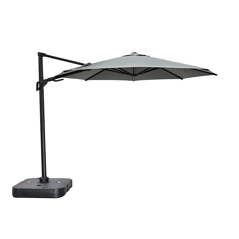 300 cm round cantilever patio umbrellas with powder-coated aluminum frame for outdoor shade