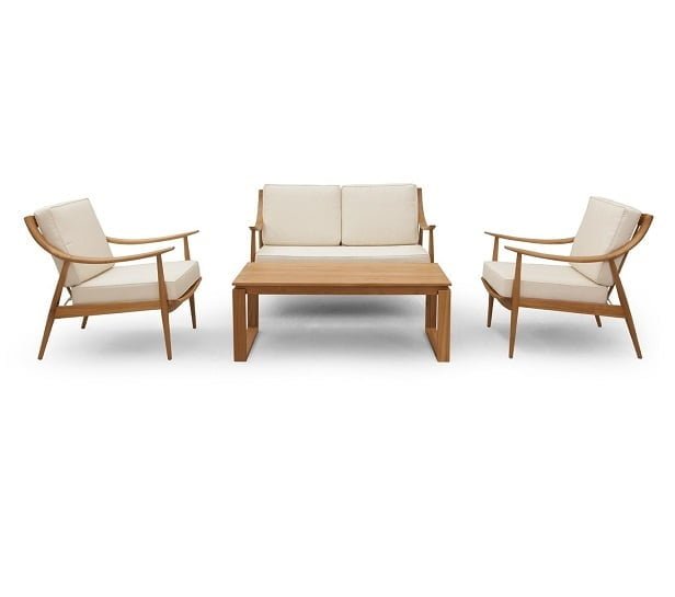 Scandinavian teak wood sofa set