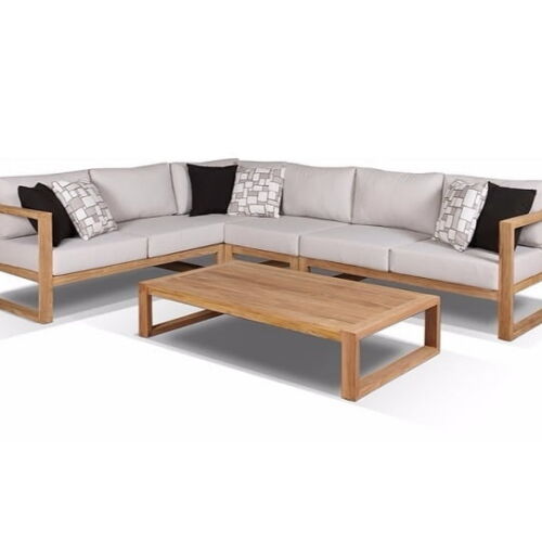 Durban Teak L Shape Sofa