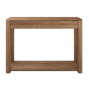 teak wood console table single drawer