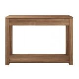 teak wood console table single drawer