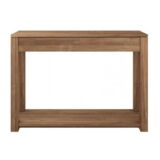 teak wood console table single drawer