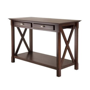teak wood console table
