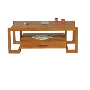 teak wood coffee table with drawer
