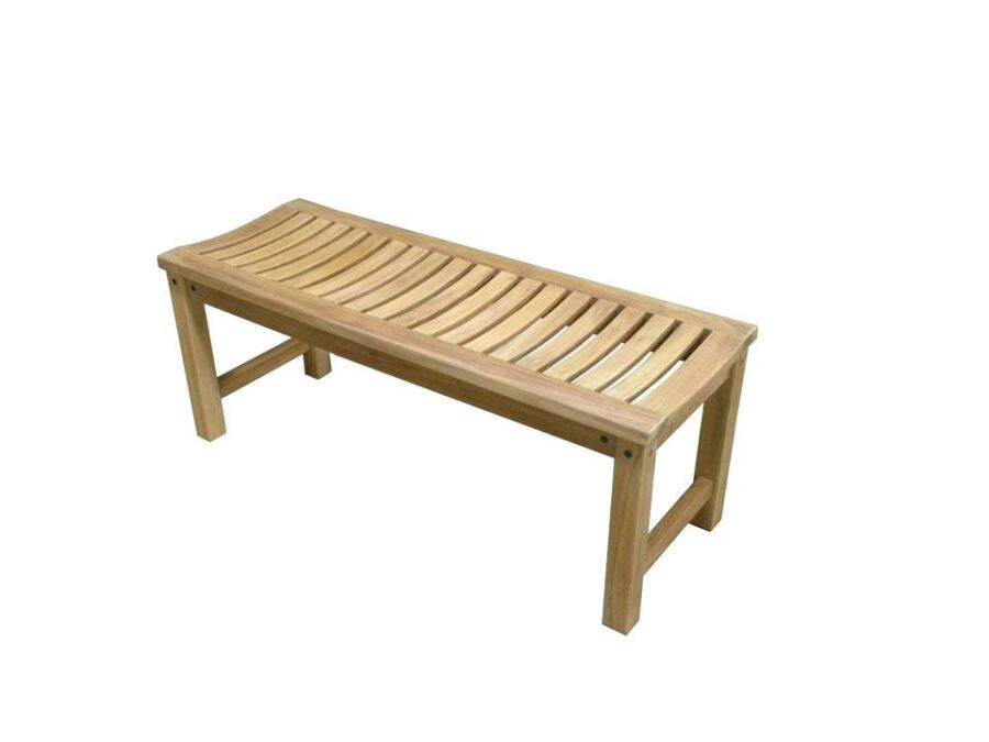 teak outdoor backless furniture