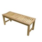 teak outdoor backless furniture