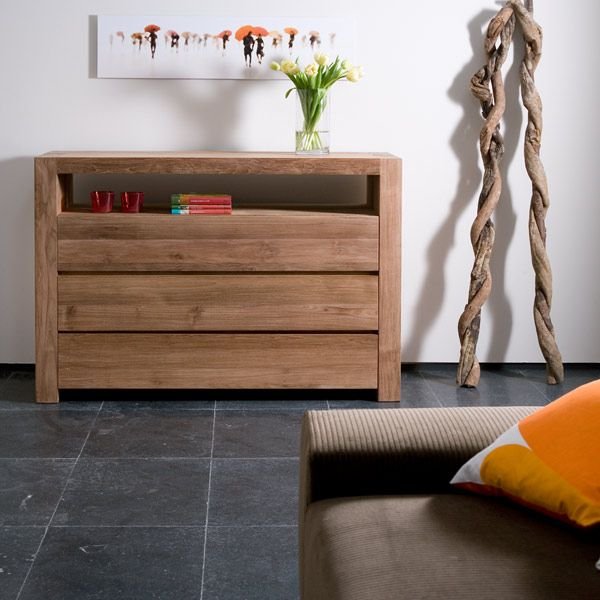 Teak wood chest of 3 drawers
