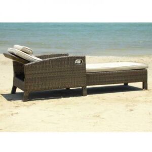 wicker sunbed lounger