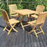 teak picnic square table set