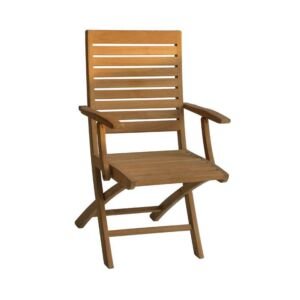 Trent teak folding arm chair, outdoor furniture