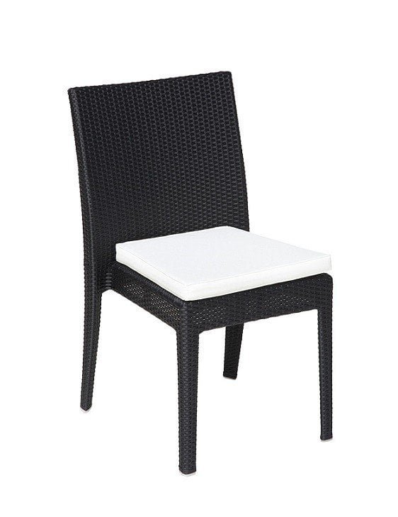 Bromo wicker side chair is perfect for outdoor dining space