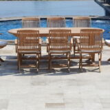 Teak outdoor dining, Teak outdoor table