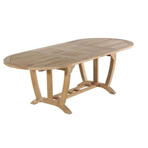 Oval Teak Double Extension Table 240