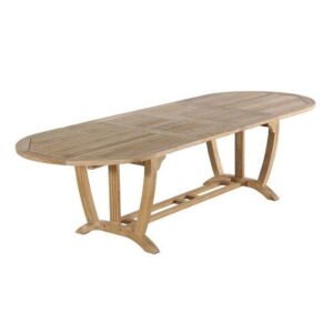 Oval Teak Double Extension Table 310