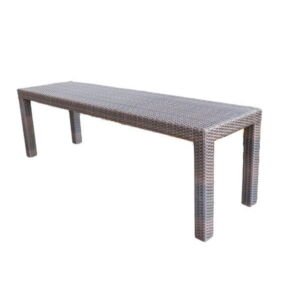 Wicker Backless Bench for outdoor
