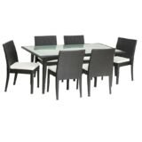 synthetic wicker patio dining set