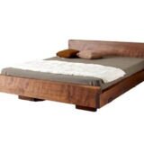 Handcrafted teak wooden bed frame