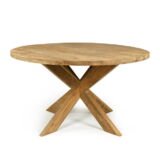 recycled teak round dining table