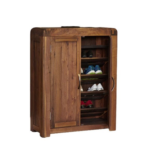 teak wood shoe cabinet
