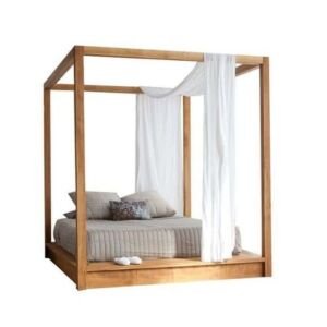 Teak wood canopy Bed Frame Contemporary Teak Bedroom Furniture Malaysia