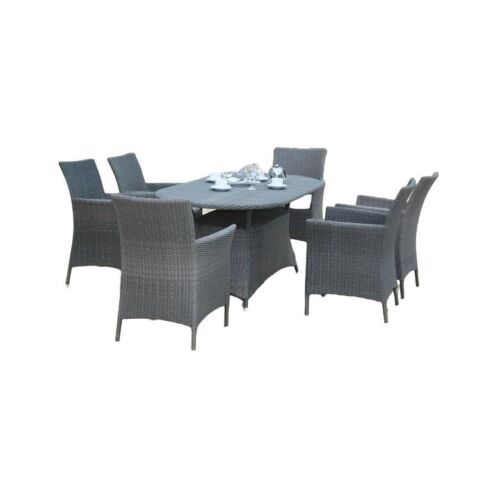 Wicker Oval Dining Set