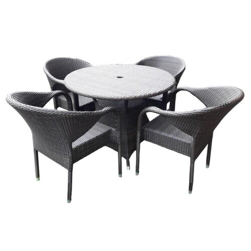 Orchid Wicker 5 Piece Outdoor Dining Set