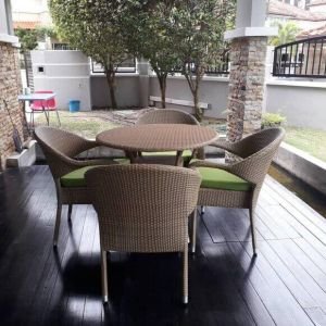 Orchid Wicker 5 Piece Outdoor Dining Set