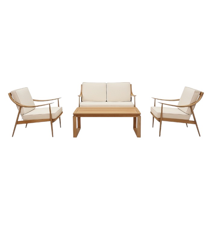 solid wood scndinavian sofa set for living room