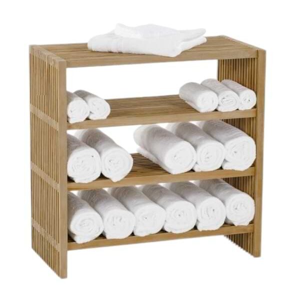 teak wood towel shelf