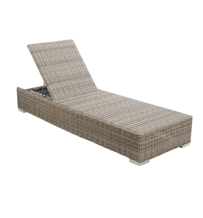 Durable Kubu wicker sun lounger for patios, balconies, and spas