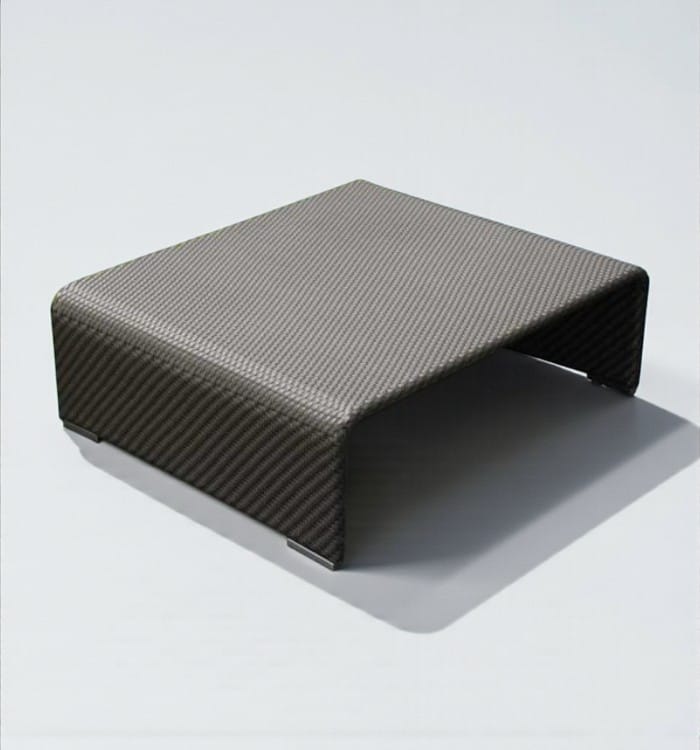 All-weather rattan coffee table for garden or patio