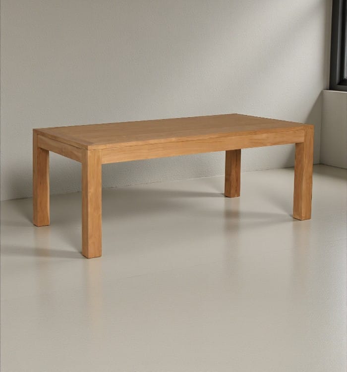 Solid Teak Dining Table with elegant finish for modern dining rooms