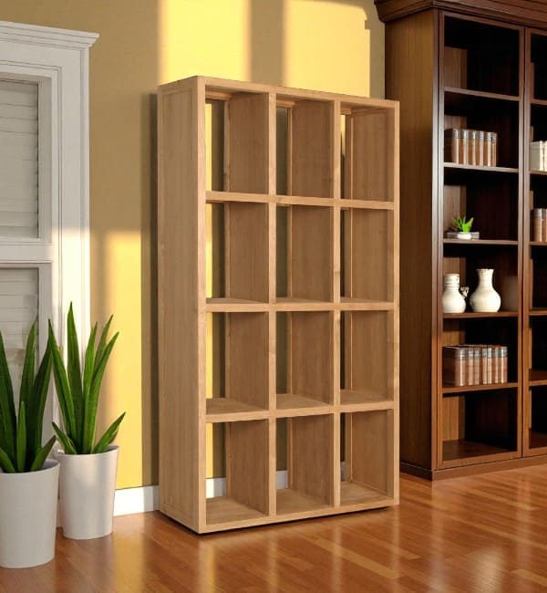 Teak Bookcase Malaysia modern design solid teak wood shelves