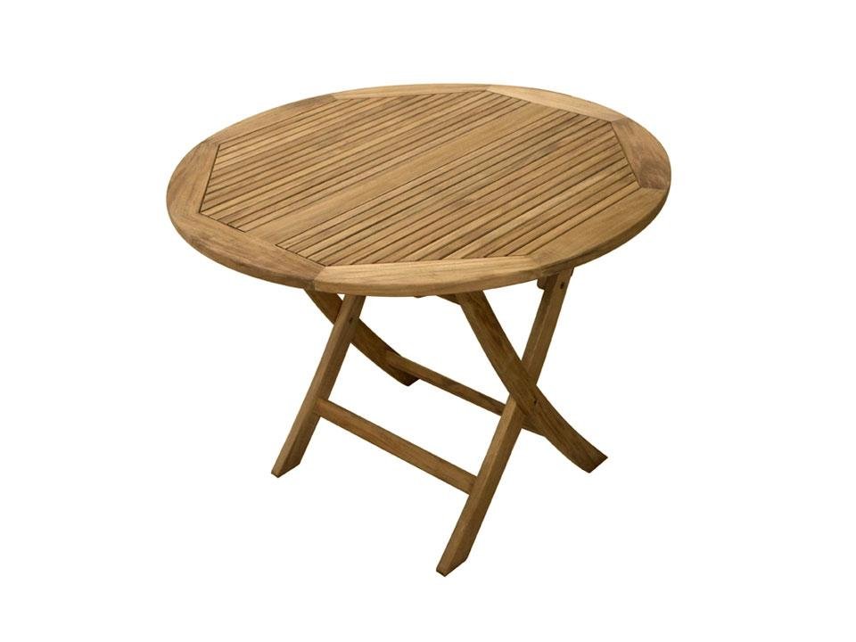 Teak Folding Table Round 100