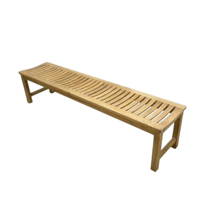 Denver teak shower bench with backless design for bathrooms