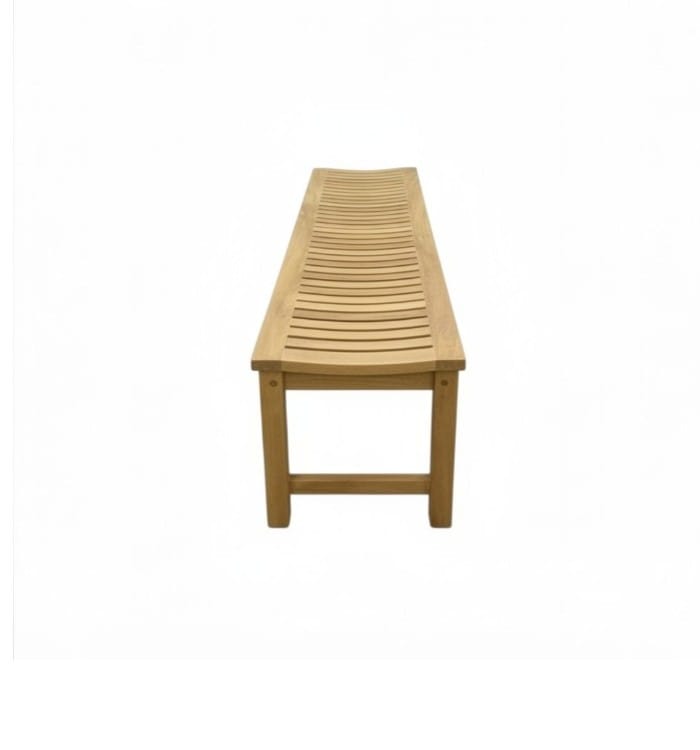 Denver teak wood backless shower bench for bathroom and indoor seating