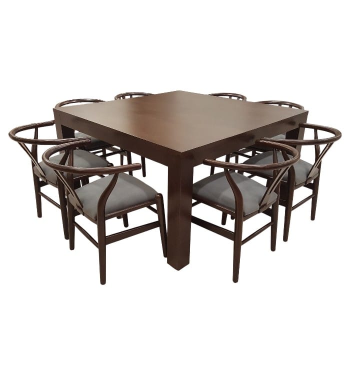 Square teak dining table for dining room