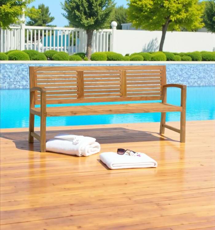 Trent Grade A teak wood outdoor bench 180 cm for garden and patio seating in Malaysia