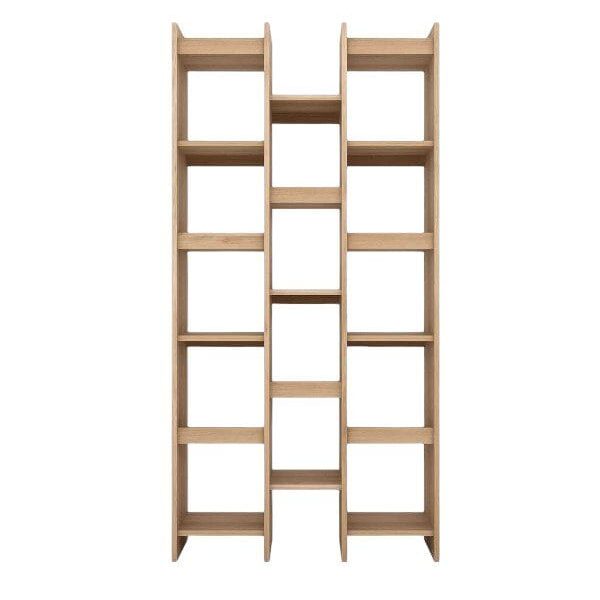 Mozaic Rack Teak modern modular teak book rack with wood shelf
